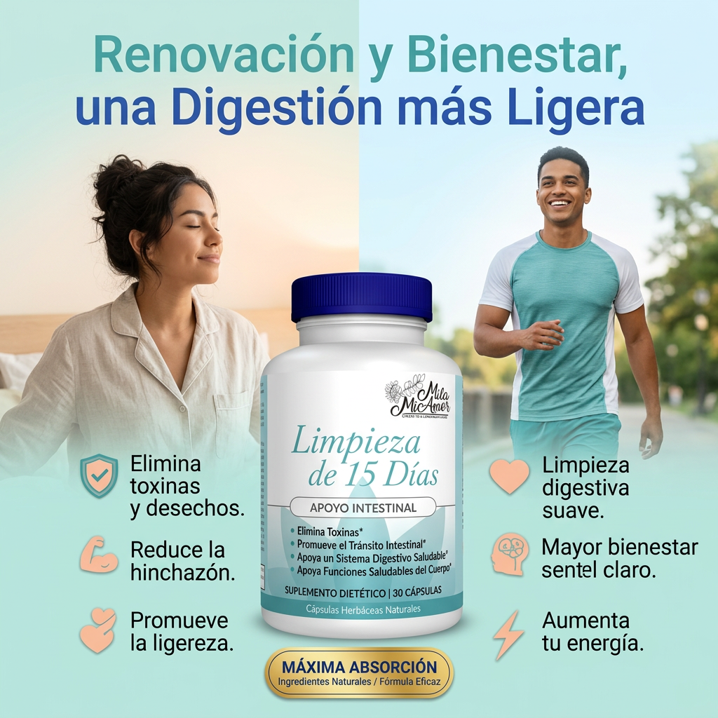 Limpieza Digestiva de Colon 15 Días – Cápsulas Naturales