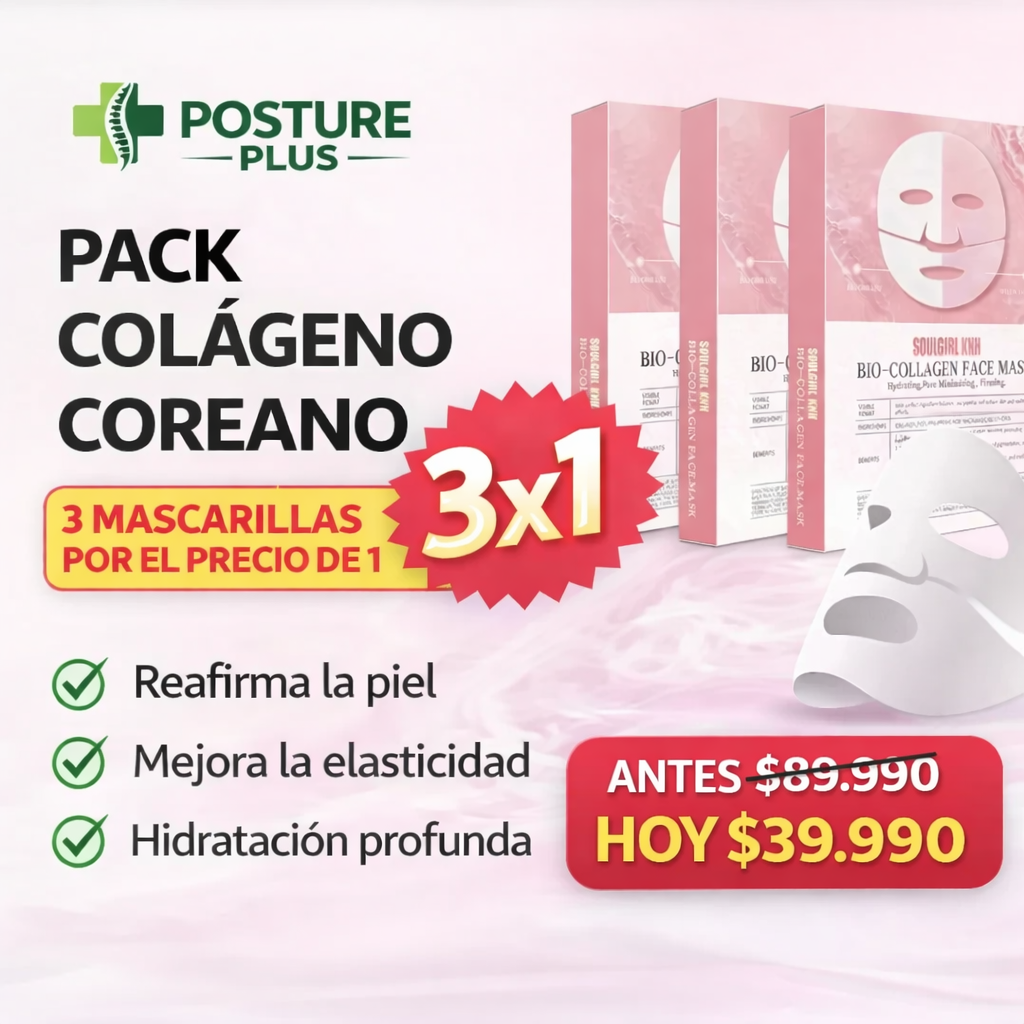 3x1 Mascarillas de Colágeno Coreano – El Secreto de la Piel Perfecta