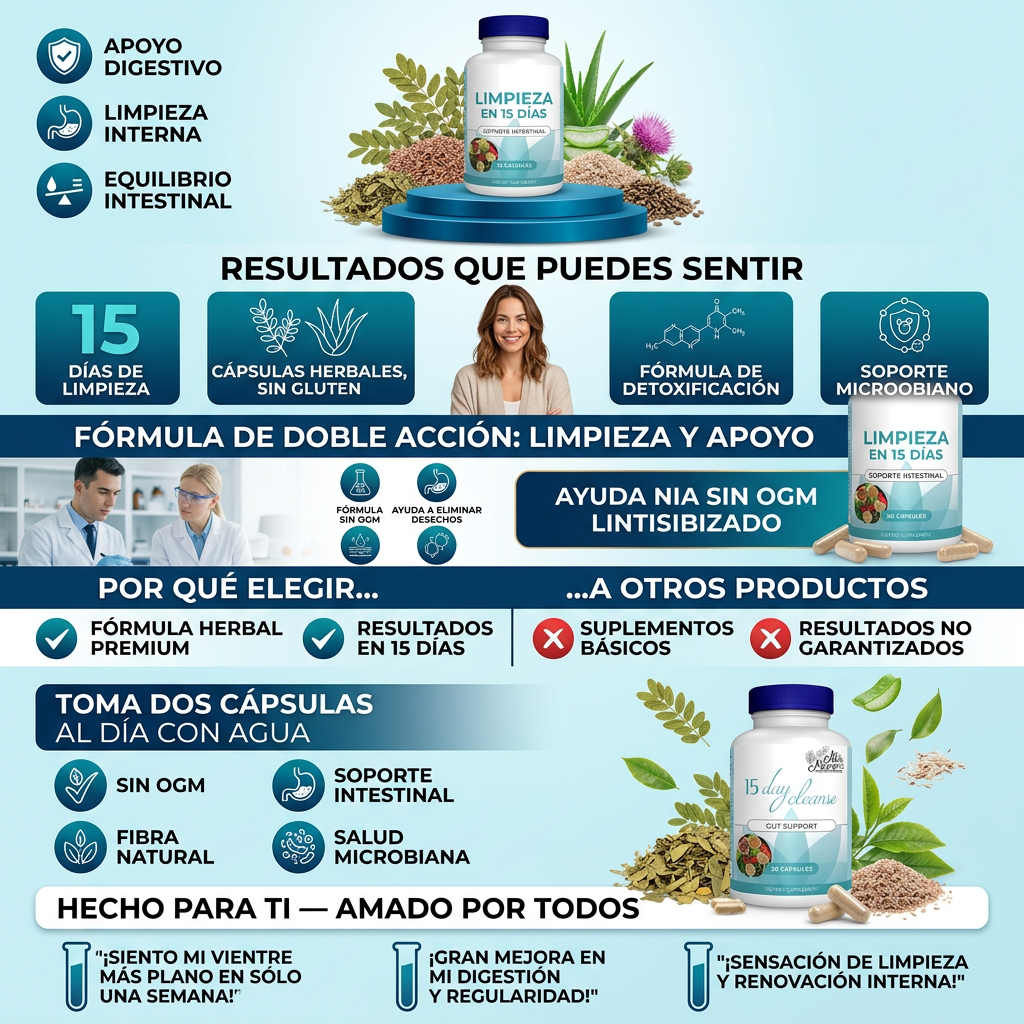 Limpieza Digestiva de Colon 15 Días – Cápsulas Naturales