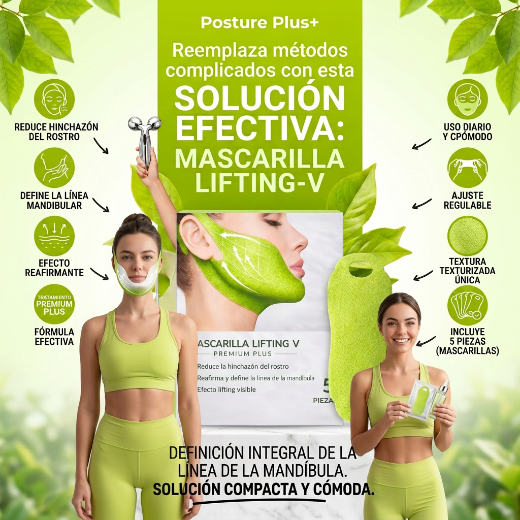 Mascarilla V-Lift para Cuello y Papada (Efecto Lifting)