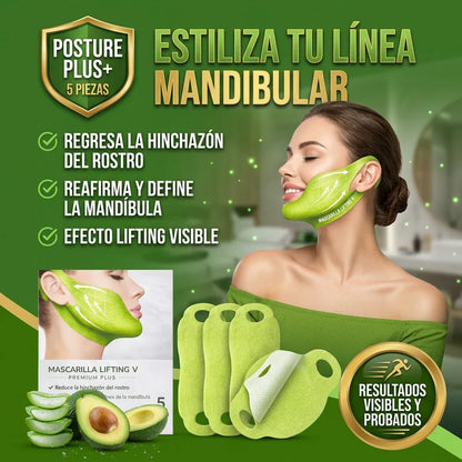 Mascarilla V-Lift para Cuello y Papada (Efecto Lifting)