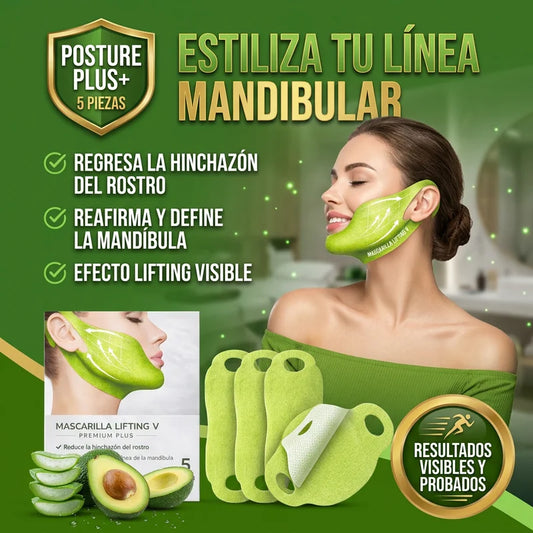 Mascarilla V-Lift para Cuello y Papada (Efecto Lifting)