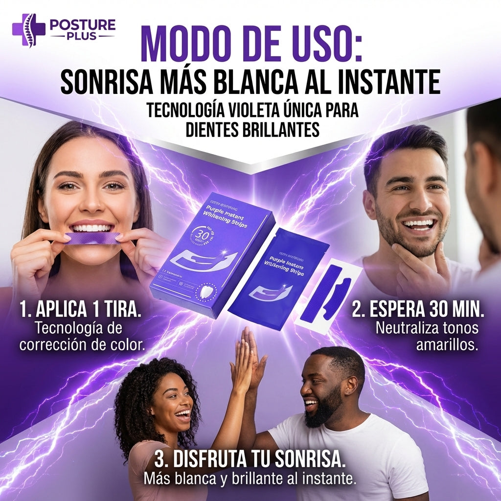 BLANQUEA TU SONRISA Y MANTENE LOS RESULTADOS - TIRAS VIOLETAS